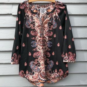 Beach Lunch Lounge Tunic Blouse Size Small